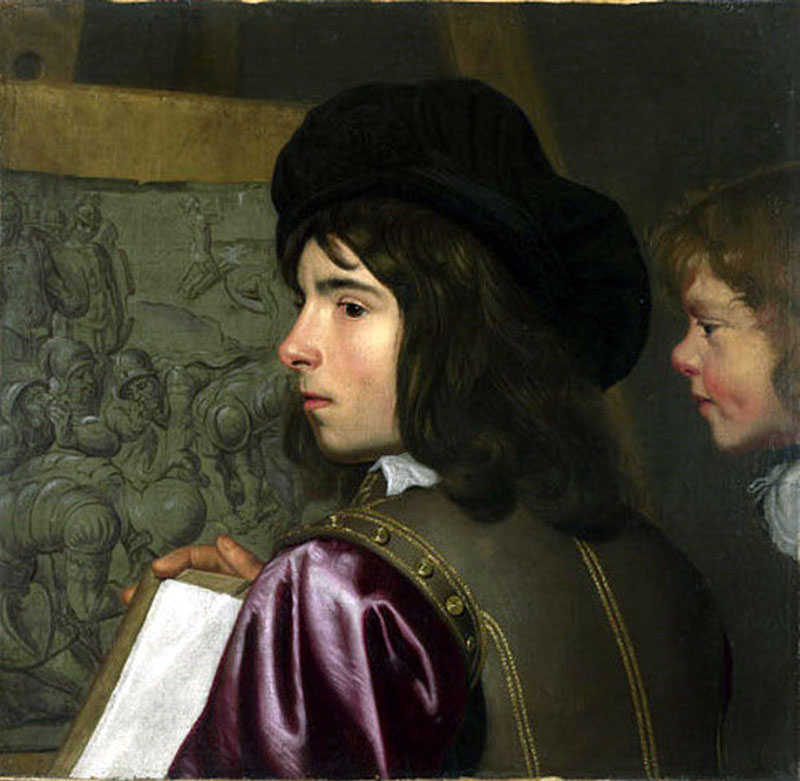 Two Boys Before an Easel